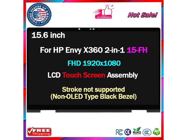 Replacement for HP Envy x360 2-in-1 15-fh 15-fh0000 LCD Touch Screen Assembly
