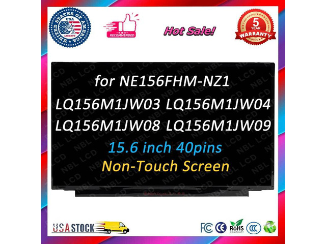LQ156M1JW03 LQ156M1JW04 Led Lcd Screen 15.6' FHD 1920x1080 240Hz 40 Pin Narrow