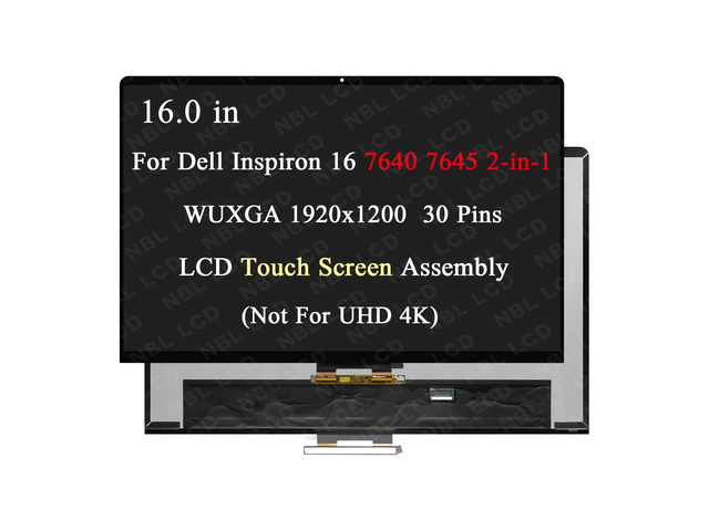 16' WUXGA for Dell Inspiron 7640 7645 2-in-1 LCD Touch Screen Digitizer Assembly