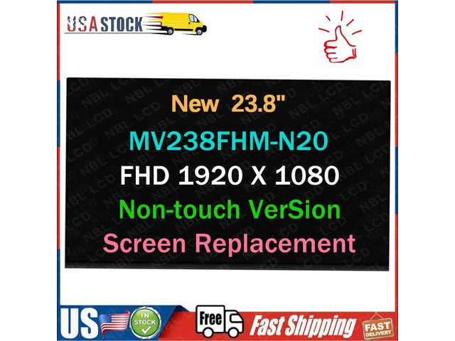 MV238FHM-N20 923631-001 LED LCD Display Screen Panel Replacement 23.8' FHD