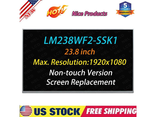 Replacement for Lenovo 23.8 LM238WF2-SSK1 LCD LED Screen Display FHD A+