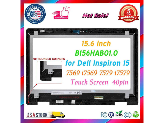 LCD Display Touch Screen B156HAB01.0 00079Y for Dell Inspiron 15 7569 5578 5579