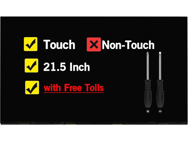 21.5' Touch Screen Replacement for HP All in One 22-df0023w LM215WFA-SSE3 LM215WFA-SSE1 LM215WFA(SS)(A2) LM215WFA(SS)(A3) LM215WFA(SS)(G1), LCD...