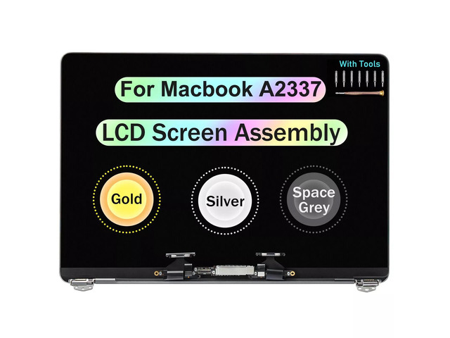 Screen Replacement for MacBook Air M1 2020 A2337 EMC 3598 LCD Display Retina Full Assembly 13.3' 2560x1600 (Rose Gold)