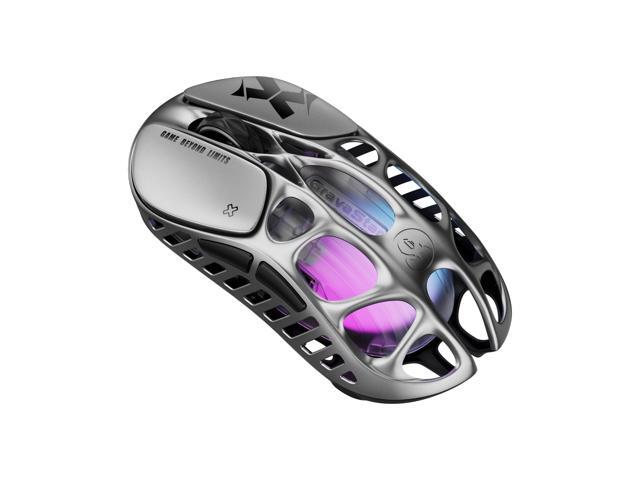 GravaStar Mercury X Ultra-Light Gaming Mouse Magnesium Alloy, 32,000 DPI, PAW 3950 Sensor, 1K Polling Rate, Tri-Mode, RGB, Ergonomic Hollow...