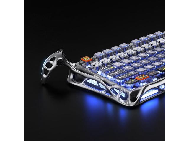 GravaStar Mercury K1 Pro Wireless Mechanical Gaming Keyboard, 75% Layout RGB Custom Keyboard, Hot-Swappable Linear Switches Aluminum Alloy,...