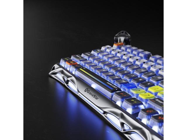 GravaStar Mercury K1 Pro Wireless Mechanical Gaming Keyboard, 75% Layout RGB Custom Keyboard, Hot-Swappable Linear Switches Aluminum Alloy,...