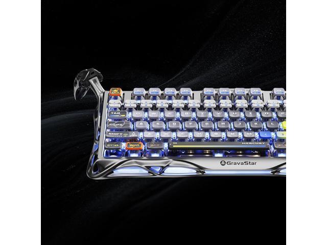 GravaStar Mercury K1 Pro Wireless Mechanical Gaming Keyboard, 75% Layout RGB Custom Keyboard, Hot-Swappable Linear Switches Aluminum Alloy,...