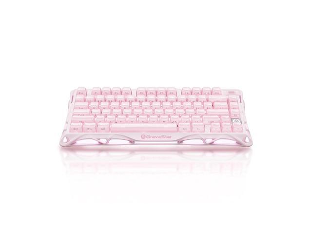 GravaStar Mercury K1 75% Pink Wireless Keyboard, Aluminum Alloy Exoskeleton Design Mechanical Gaming Keyboard, Gasket Hot-Swap Socket, Linear...