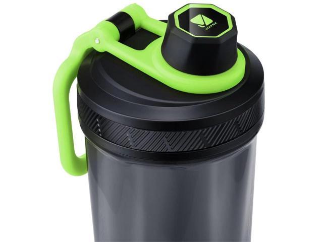 VOLTRX Gallium Electric Protein Blender Shaker Bottle USB Rechargeable Mixer Cup for Shakes BPA Free Tritan 24oz Avocado Green