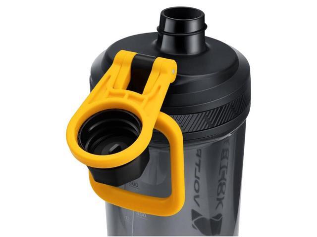 VOLTRX Gallium Electric Protein Blender Shaker Bottle USB Rechargeable Mixer Cup for Shakes BPA Free Tritan 24oz Yellow