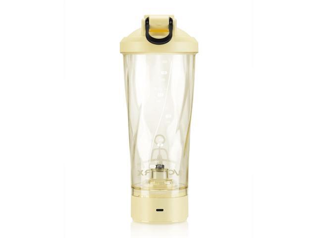 VOLTRX Electric Shaker Bottle - Vortex Boost Portable USB C Rechargeable Protein Blender Shake Mixer BPA Free Waterproof 24 oz Yellow