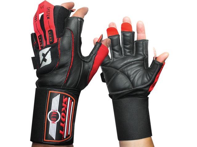Skott Talon Elite Weightlifting Gloves Genuine Leather Gym Gloves with Wrist Wrap Support, Durable Grip for Training, Bodybuilding & Fitness...