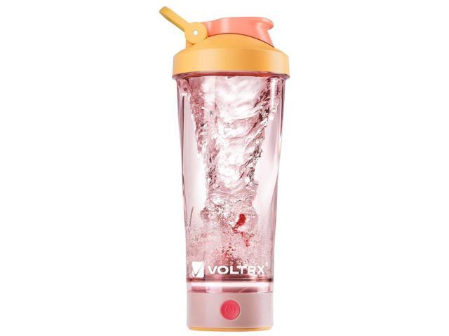 VOLTRX Electric Shaker Bottle - Vortex Boost Portable USB C Rechargeable Protein Blender Shake Mixer BPA Free Waterproof 24 oz Power Blue Sunset...