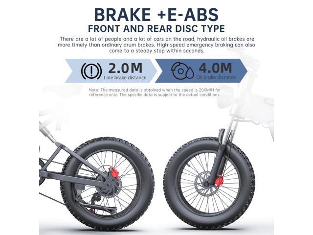 EKX X20 2000W Electric Bike, 20' Fat Tire, 48V 35AH Removable Lithium Battery, Max Speed 34MPH, Shimano 7-Speed, Front Fork Suspension,Hydraulic...