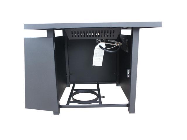 Kettler Palma Rattan Fire Pit table With Aluminium Slat Top