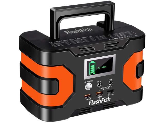 200W Peak Power Station, Flashfish CPAP Battery 166Wh 45000mAh Backup Power Pack 110V 150W Lithium Battery Pack Camping Solar Generator for CPAP...