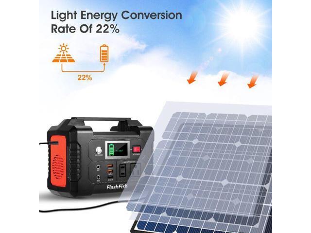 200W Portable Power Station; FlashFish 40800mAh Solar Generator with 50W 18V Portable Solar Panel; Flashfish Foldable Solar Charger with 5V USB...