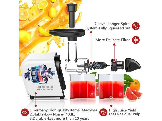 KOIOS B5100 Juicer, Masticating Juicer Machine, Slow Juice Extractor with Reverse function, Cold Press Juicer Machines with Quiet Motor