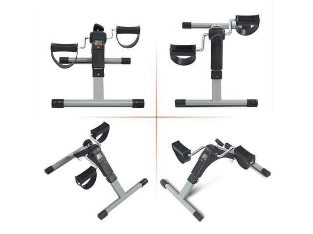 Under Desk Bike Pedal Exerciser for Legs Arms Portable Peddler Adjustable LCD YJ
