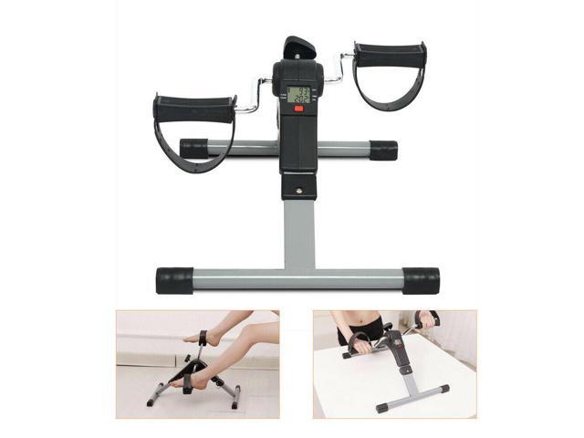 Under Desk Bike Pedal Exerciser for Legs Arms Portable Peddler Adjustable LCD YJ