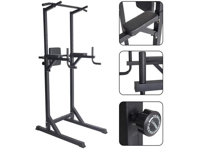 Bosonshop Power Tower Adjustable Multi-Function Strength Training Dip Stand Workout Station Fitness Equipment for Home Gym