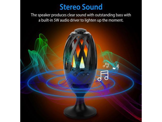 LED Flame Speakers Torch Wireless Speaker Waterproof Stereo Bass Speaker Outdoor Light-Up Speaker Atmosphere LED