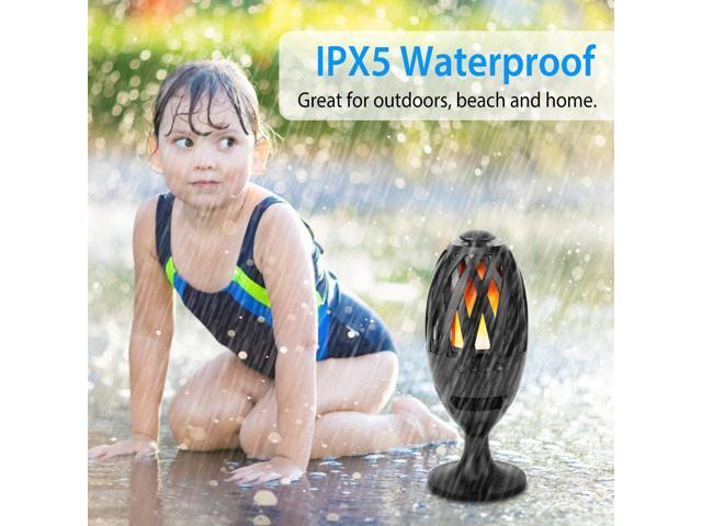 LED Flame Speakers Torch Wireless Speaker Waterproof Stereo Bass Speaker Outdoor Light-Up Speaker Atmosphere LED