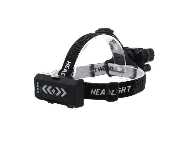 OUTERDO LED Headlamp Flashlight Zoom Ultra Bright 5 Modes USB Rechargeable Work Lamp for Camping Jogging Cycling