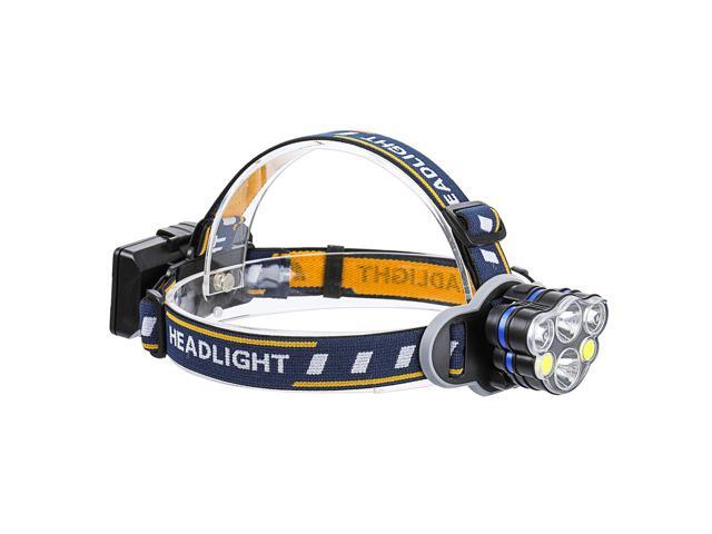 OUTERDO 1200lm 6 LED Headlamp 8 Modes Waterproof USB Rechargeable Flashlight for Camping Fishing Cycling Electric Bike Electric Scooter