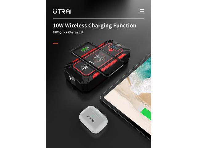 UTRAI 2500A 24000mAh(8L Gas 7.5L Diesel Engine) 12V Battery Jump Pack Power Bank with Flashlight, USB QC3.0 (Model BJ-4-OR)