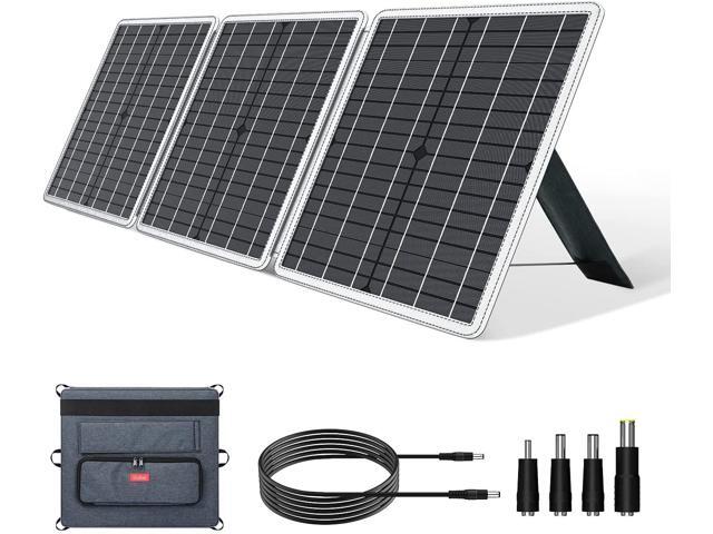 Gofort 60w 18v Portable Solar Panel, Foldable Solar Charger With Usb, 18v Dc, Qc 3.0 Output, Compatible With Solar Generator Power Station Phones...