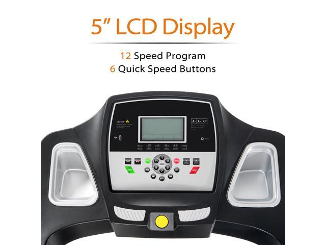 Folding Electric Treadmill Motorized Running Machine with Manual Incline and Hydraulic Rod Mechanism