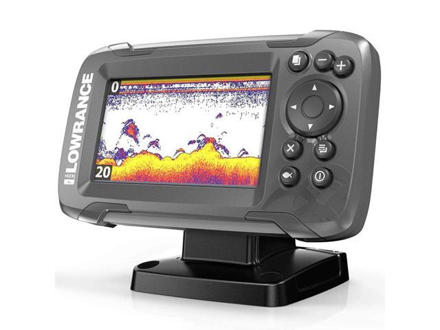 Fish Finder 4x Portable Fishfinder with Bullet Skimmer Transducer, 4' Screen Size