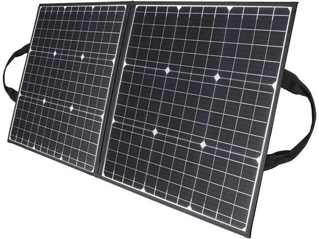 GOFORT 100W 18V Portable Solar Panel, Foldable Solar Charger with 5V USB, QC 3.0, DC Output, Compatible with Solar Generator Power Station Phones...