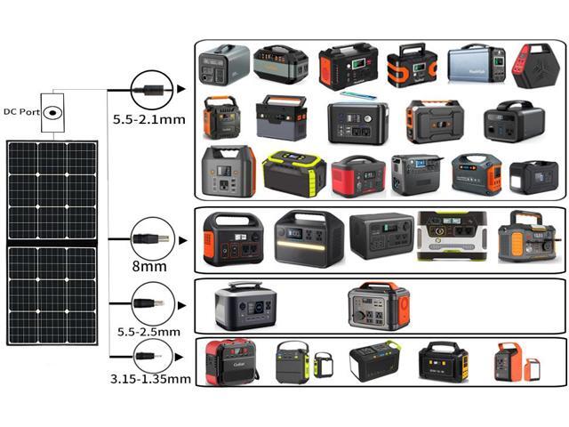 GOFORT 100W 18V Portable Solar Panel, Foldable Solar Charger with 5V USB, QC 3.0, DC Output, Compatible with Solar Generator Power Station Phones...