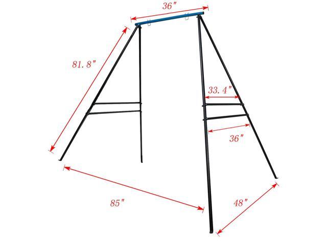 Swing Frame,A-Frame Swing Stand with Ground Nail, Heavy Duty Metal Swing Frame, Fits for Most Swings & Yoga Swing, Anti-Rust and Good Stability