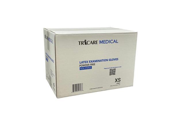 TRICARE MEDICAL Latex Exam Gloves, Powder-free, 5.5 Mil, White, Case of 1000 x Small