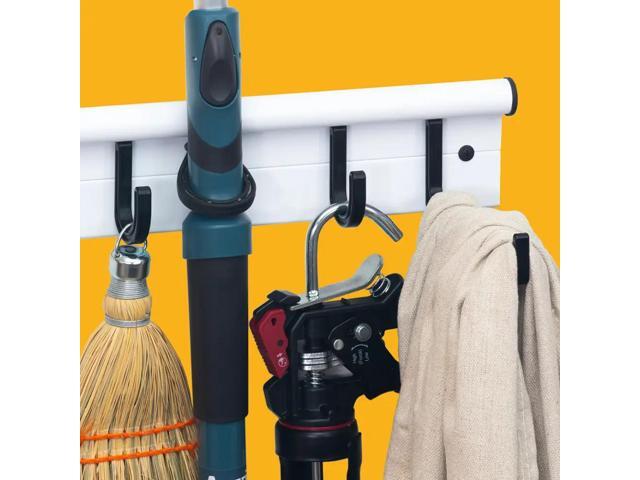 Hang It Simple J Hooks (3-Pack) - Heavy-Duty Adjustable Tool & Broom Hooks for Wall-Mount Modular Rail Organizer ? Space-Saving Garage, Laundry &...