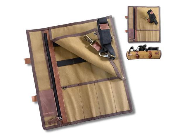 Blade Guard Waxed Canvas Chef Knife Roll Bag - 5 pocket