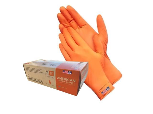 American Safety Glove Disposable Latex Low Protein Natural Rubber Non-Allergy 7 MIL 1PK (100 Gloves) Medium 10 Boxes