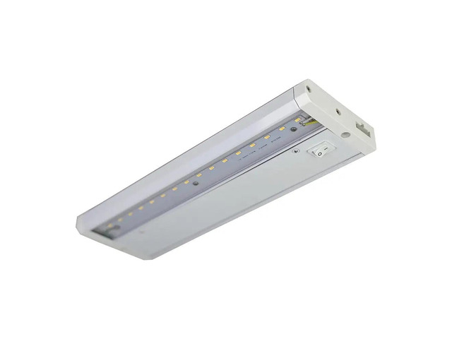 FLI 12 inch LED Under Cabinet Surface Mount Task Light, Direct Wire, Switch, Dimmable, Linkable, 400 Lumens, 3000K Warm White, 120V, 6.2 Watts, CUL...