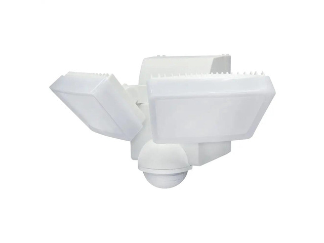 IQ America LB1880 800 Lumen Battery Operated LED Motion Security Flood Light Wall Eave Universal Mount Indoor Outdoor Closet Shed Storage Attic...
