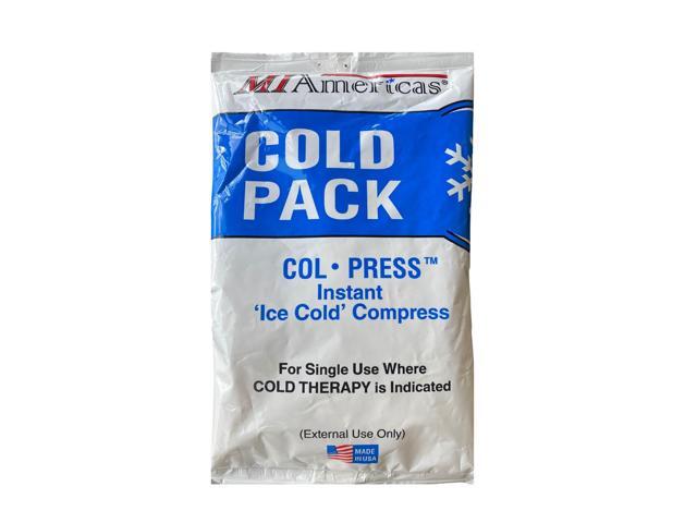 COL-PRESS Instant Cold Pack Ice Pack Disposable Single Use Ice Cold Compression Therapy for Pain Relief from Swelling Direct Skin Contact 8' x 5'...
