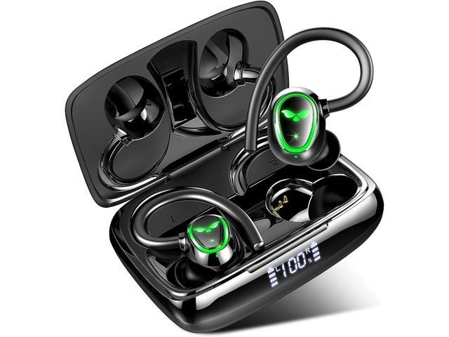 Wireless Earbud Bluetooth 5.3 Headphones Sport Earphones in Ear 48H Playback Stereo Noise Cancelling Earbud with Dual Mic LED Display, Over-Ear.