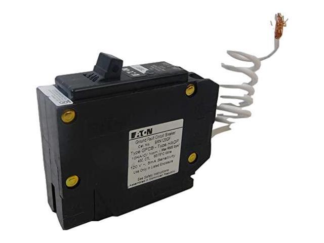 EATON BRN120GF Br Gfci, 5ma, 1 Pole, 10kaic, 20a, Pigta