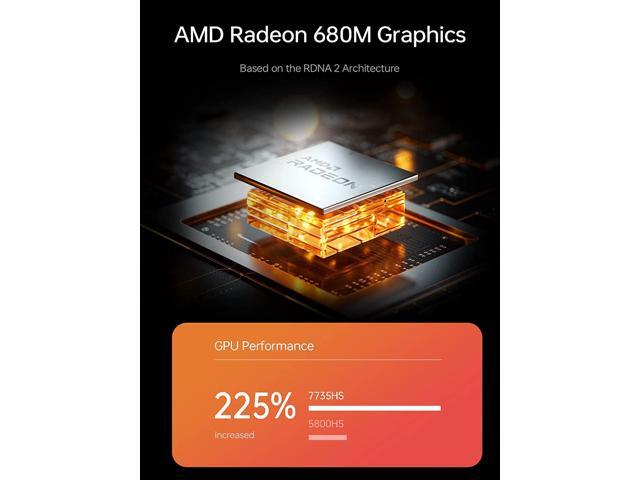 MINISFORUM Venus Series UM773 Lite Mini PC Barebone Version Without RAM/SSD/OS AMD Ryzen 7 7735HS up to 4.75GHz AMD Radeon 680M Mini Computer, 2 x...