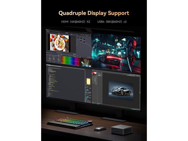 MINISFORUM Venus Series UM790 Pro Mini PC AMD Ryzen 9 7940HS Barebone Personal Computer Without RAM/SSD/OS, 2xHDMI(4K) 2x USB4(DP 8K) Outputs, AMD...