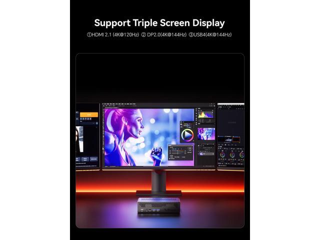 MINISFORUM MS-A1 Workstation Barebone Version Without CPU/RAM/SSD/OS, HDMI/DP/USB-C Triple Display Mini PC, 2x2.5G LAN Port, 4X PCIe SSD Slot,...