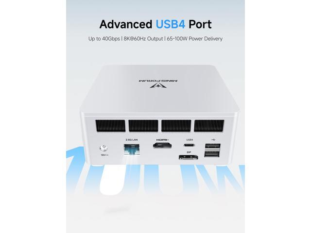 MINISFORUM DeskMini UM870 Slim Mini PC AMD Ryzen 7 8745H Small PC, 32GB DDR5 RAM+1TB PCIe4.0 SSD, HDMI/DP/USB4 Outputs, 2.5G LAN, WiFi 6E, BT5,...